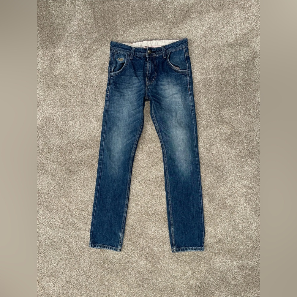 Vintage Flying Machine Blue Jeans 28x30 Slim Straight Y2K Denim